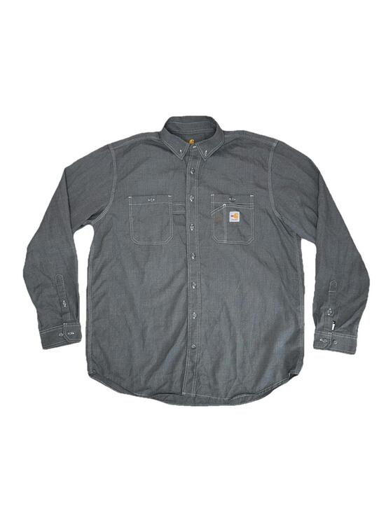 Carhartt Other - Carhartt Force FR Shirt Men XL Tall Gray Button Down Flame Resistant Cat 2 Work